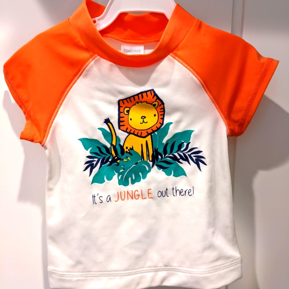 NEW Gymboree 'It’s a Jungle Out There!' Rash Guard / Swim Shirt